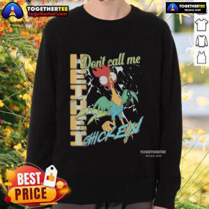 Official Heihei Don't Call Me Chicken sweatshirt featuring a vibrant design and cozy fit, perfect for fans of Moana.