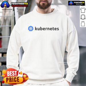 Alt Text: Official Kubernetes sweatshirt for powerful container orchestration, featuring logo and stylish design.