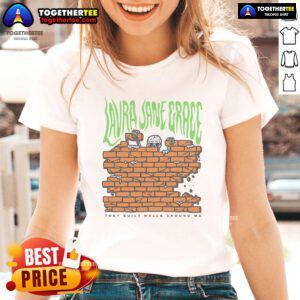Official Laura Jane Grace 'Walls They Built Around Me' Skeleton Ladies Tee featuring unique graphic design.