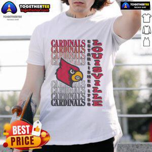 Official Louisville Cardinals Gradient Wordmark T-Shirt featuring vibrant team colors and stylish design for fans.