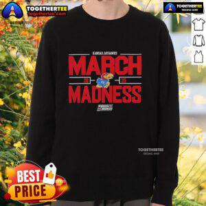 2025 NCAA Men's Basketball Kansas Jayhawks March Madness Sweatshirt, featuring team colors and logo for fans.