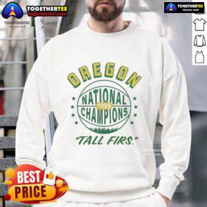 Official Oregon Ducks National Champions 1939 Tall Firs Sweatshirt featuring team logo and vintage design for fans.