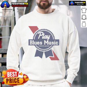 Official Play Blues Music Chicago Sweatshirt featuring vibrant design, perfect for music lovers and Chicago fans.