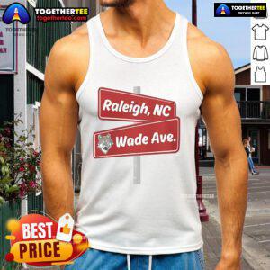 Official Raleigh NC Wade Ave tank top featuring a stylish design, perfect for summer wear and local pride.