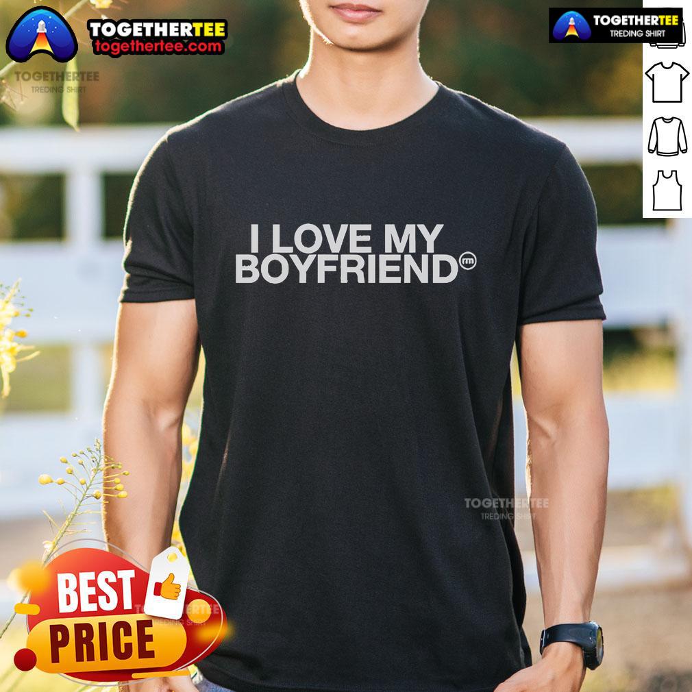 Official 'I Love My Boyfriend' T-Shirt, a stylish and trendy role model tee for expressing love and affection.