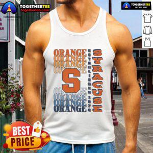 Official Syracuse Orange Gradient Wordmark Tank Top featuring vibrant colors and stylish design for fans.