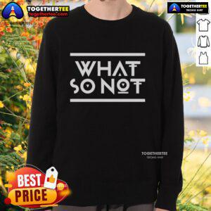 Official What So Not logo sweatshirt featuring a bold graphic design in a comfortable fit, perfect for fans.