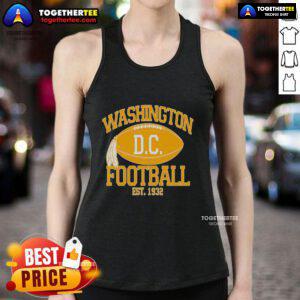 Alt Text: Original Washington DC Football Est 1932 Logo on a stylish tank top for passionate football fans.