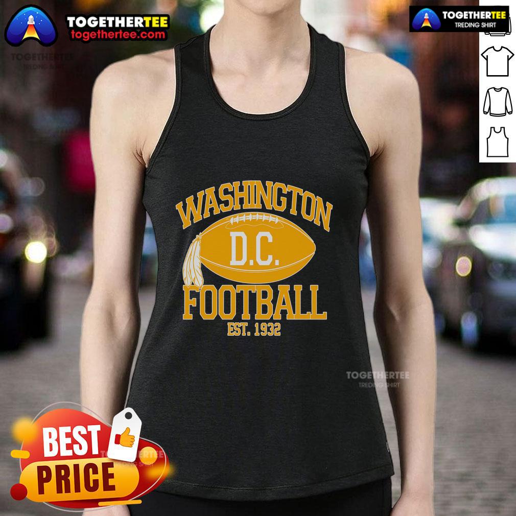 Alt Text: Original Washington DC Football Est 1932 Logo on a stylish tank top for passionate football fans.