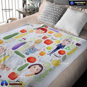 Pixar Ratatouille Chief Cute Chibi Character Vegetable Blanket Fleece Customized Blanket