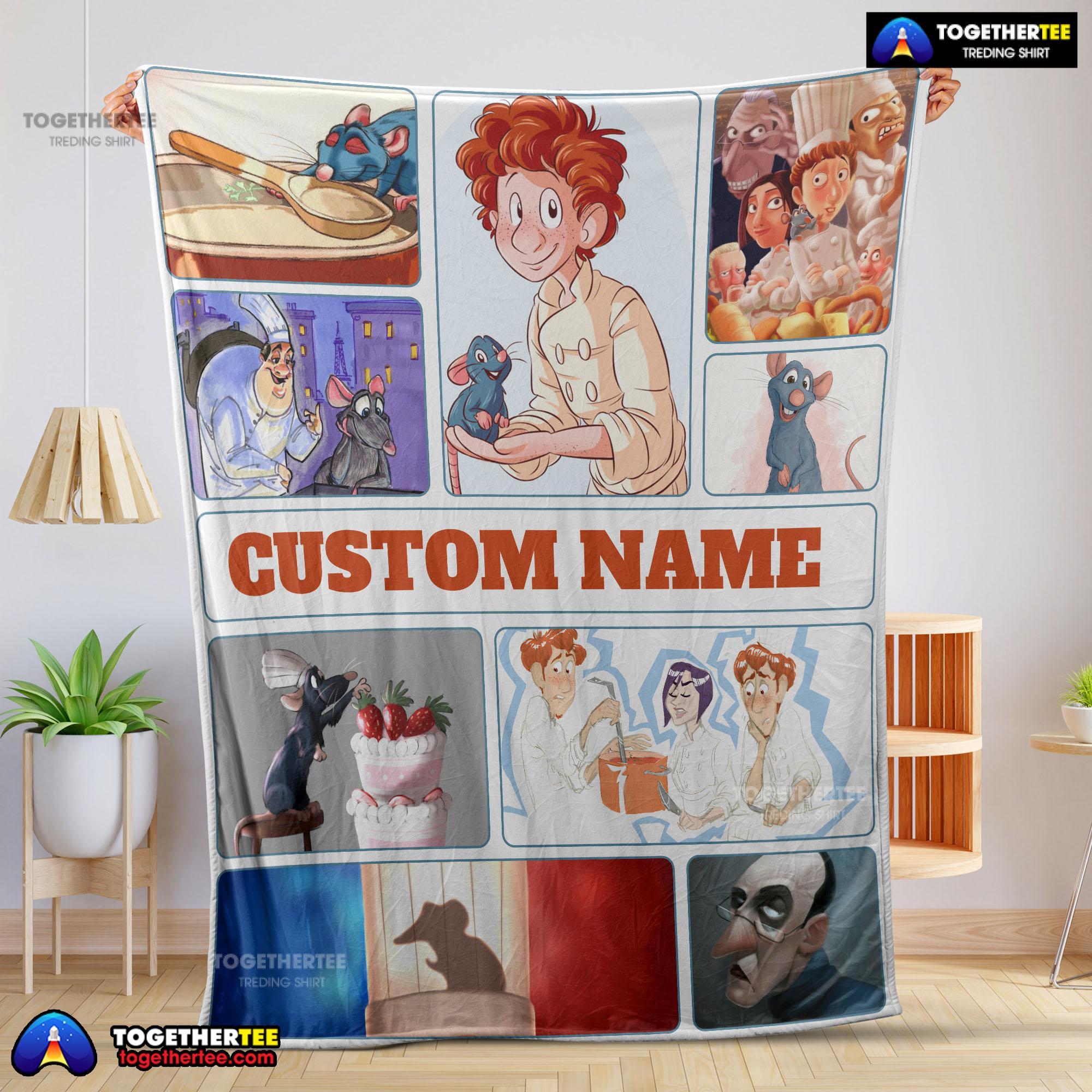 Pixar Ratatouille Linguini And Remy With Friends Blanket Fleece Customized Blanket