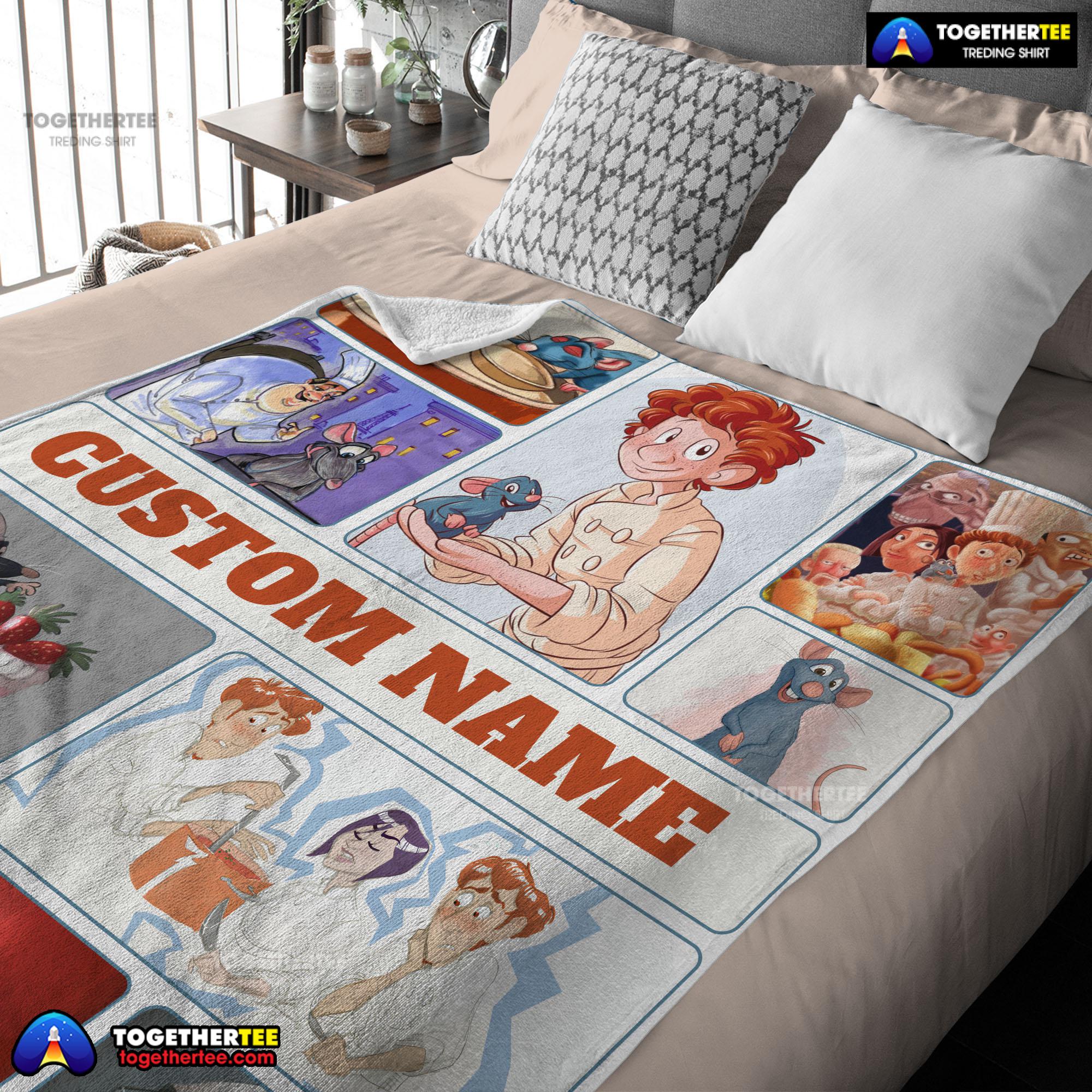 Pixar Ratatouille Linguini And Remy With Friends Blanket Fleece Customized Blanket