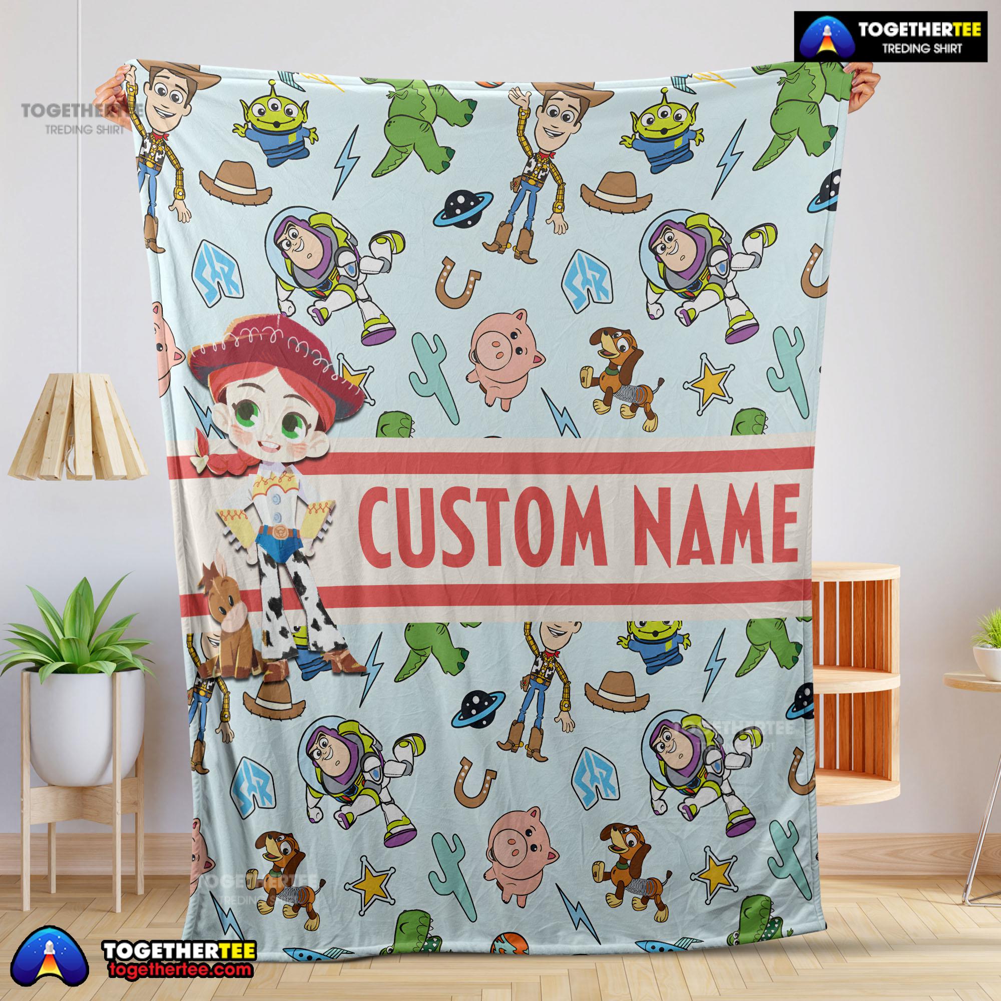 Pixar Toy Story Cowgirl With All Friends Blanket Fleece Customized Blanket