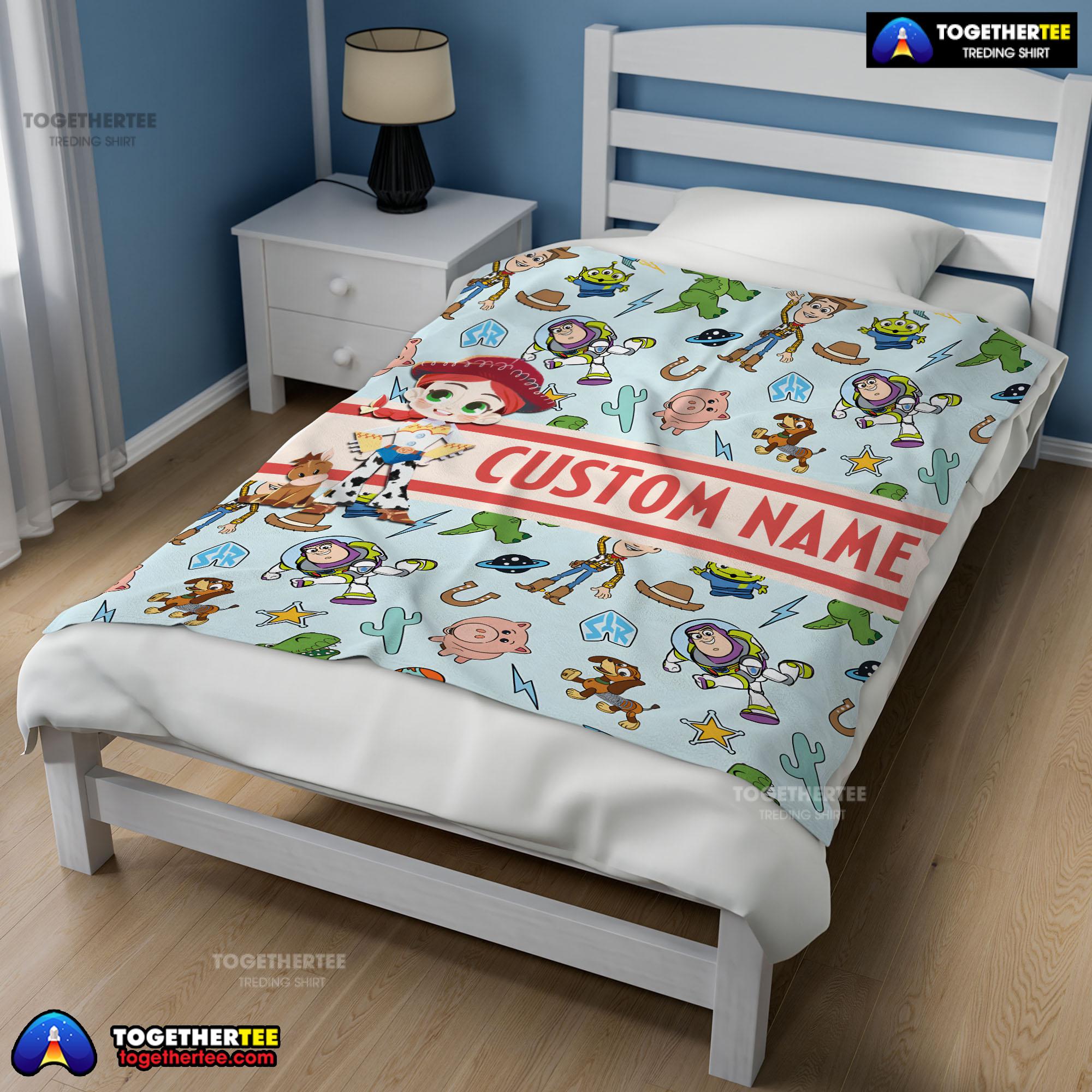 Pixar Toy Story Cowgirl With All Friends Blanket Fleece Customized Blanket