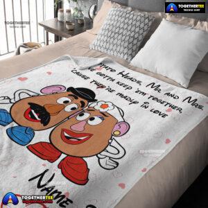 Pixar Toy Story Mr. Potato and Ms. Potato Blanket Fleece Customized Blanket