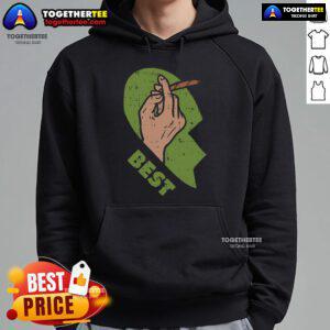 Alt Text: Matching couple hoodies with weed heart design, perfect for cannabis lovers. Top best buds style for couples.