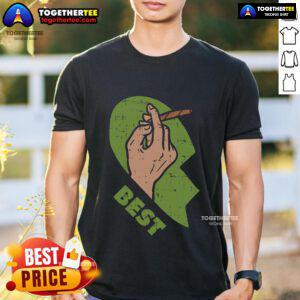 Top Best Buds Weed Heart Matching Couple T-Shirt design featuring a playful cannabis heart graphic for couples.