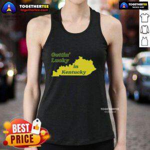 Cool Lucky In Kentucky tank top featuring vibrant graphics, perfect for stylish fans celebrating Kentucky pride.