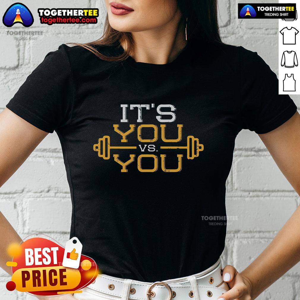 Top Its You Vs You Workout Tee for ladies, perfect for gym motivation and fitness enthusiasts.