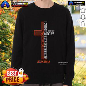 Cozy Top Leukemia Fight Cancer Ribbon Sweatshirt in vibrant colors, perfect for raising awareness and showing support.