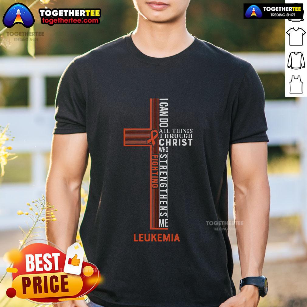 Top Leukemia Fight Cancer Ribbon T-Shirt featuring a vibrant cancer awareness ribbon design for support and solidarity.