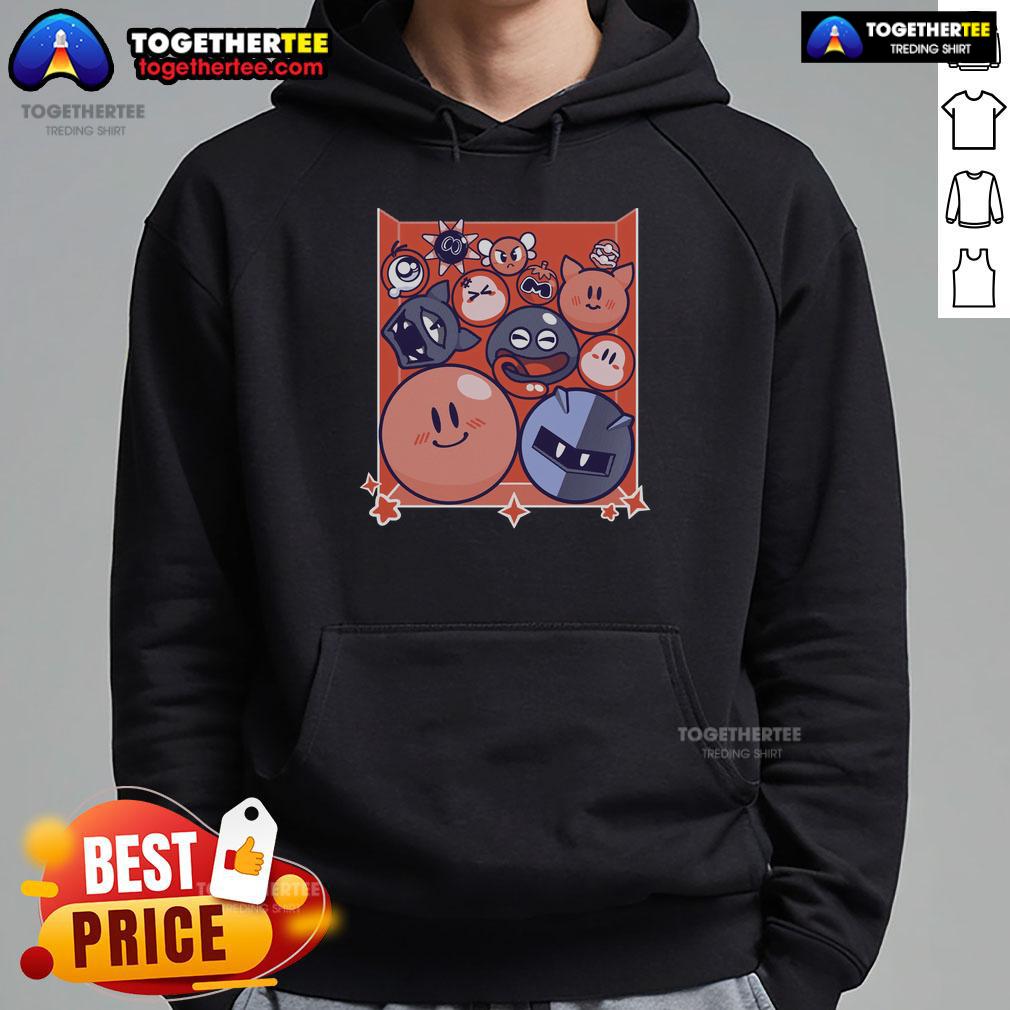 Adorable Cute Kirby Puffball Drop Hoodie featuring a vibrant design, perfect for fans of the beloved video game character.