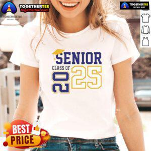 Alt Text: Good Senior Class of 2025 Ladies Tee featuring stylish design and vibrant colors for graduation celebrations.