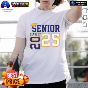 Alt Text: Good Senior Class Of 2025 T-Shirt featuring bold text design, perfect for celebrating graduation milestones.