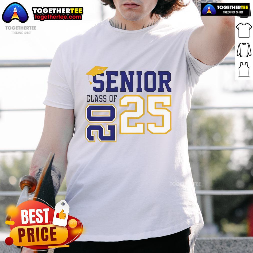 Alt Text: Good Senior Class Of 2025 T-Shirt featuring bold text design, perfect for celebrating graduation milestones.