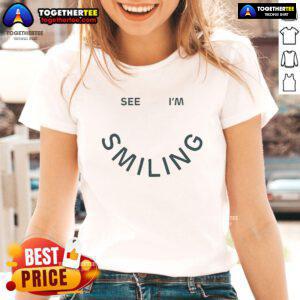 Alt Text: Good The Last Five Years See I'm Smiling Ladies Tee featuring a vibrant graphic design and comfortable fit.