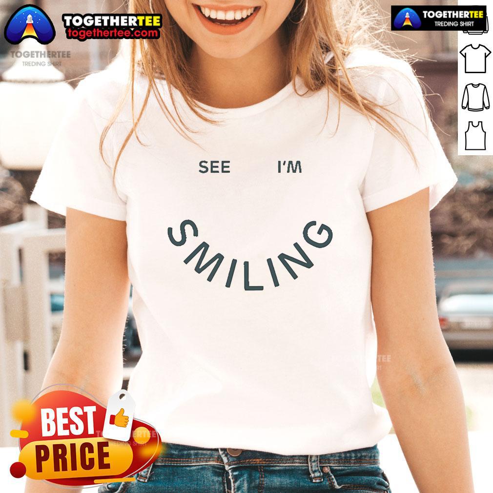 Alt Text: Good The Last Five Years See I'm Smiling Ladies Tee featuring a vibrant graphic design and comfortable fit.