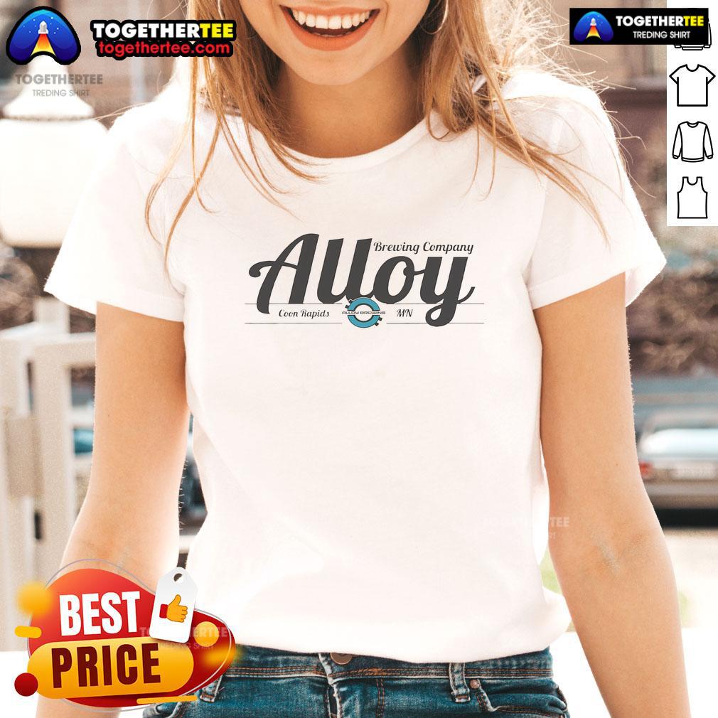 Nice Alloy Brewing Ladies Tee featuring a stylish design for women who love craft beer and brewing culture.