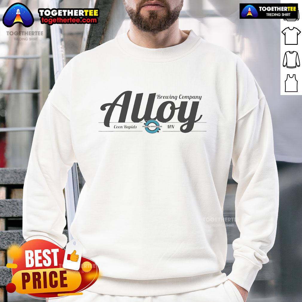 Nice Alloy Brewing sweatshirt featuring a stylish design, perfect for craft beer enthusiasts and cozy casual wear.