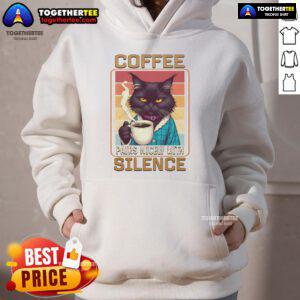 Nice Cat coffee pairs nicely with silence retro hoodie featuring a playful cat design and cozy fit for casual wear.