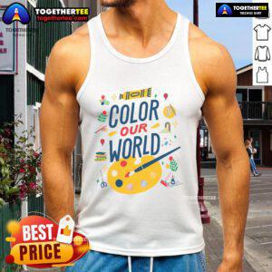 Colorful summer reading tank top featuring art-inspired design for book lovers, perfect for warm weather and literary adventures.