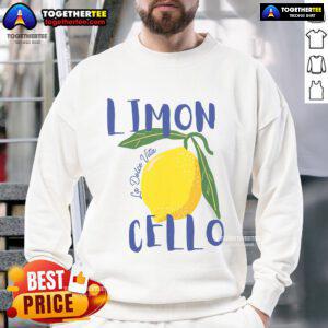 Alt Text: Cozy La Dolce Vita Italian lemon sweatshirt featuring vibrant limoncello design for stylish casual wear.