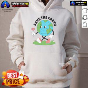 Nice Save The Earth Cute Earth Day Hoodie featuring a vibrant design promoting environmental awareness and sustainability.