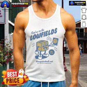Nice the Square Ball mascot tank top featuring Lowfields design, perfect for retro match programme fans.