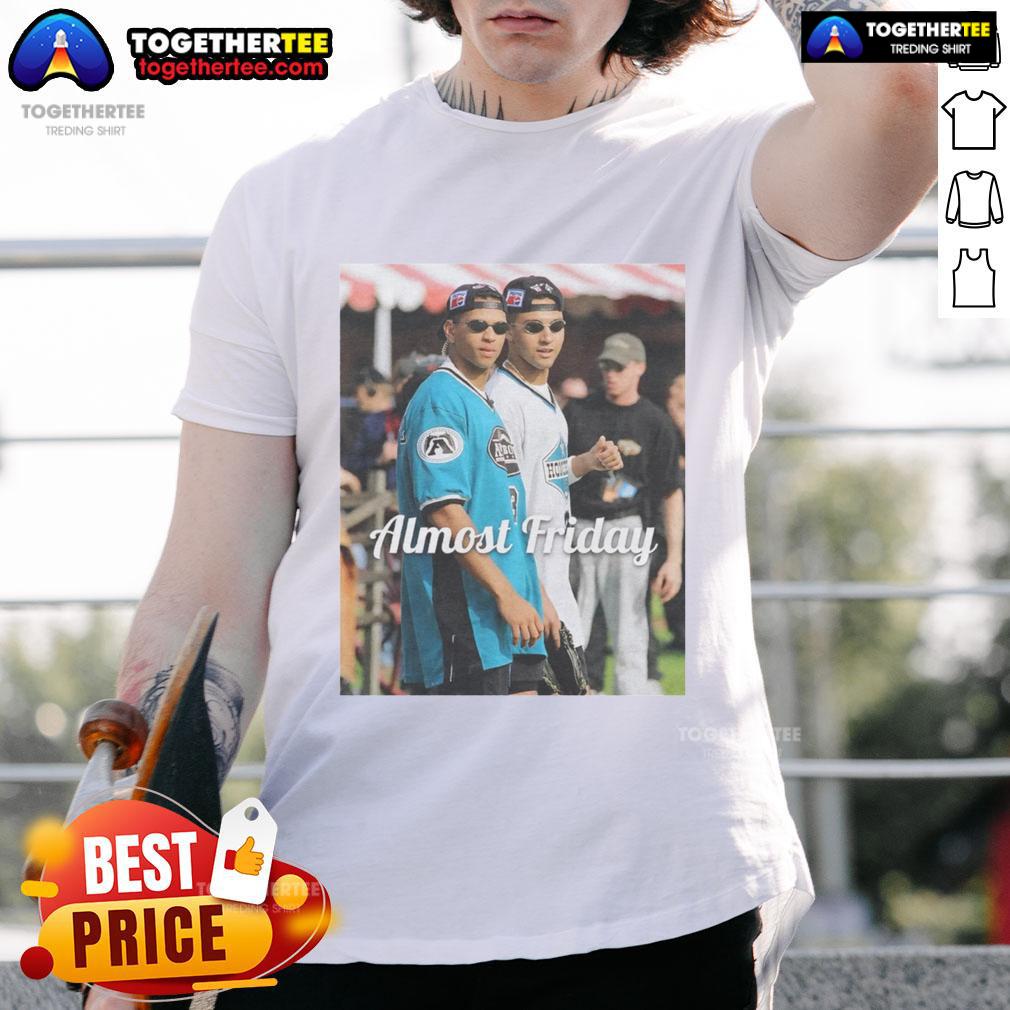 Official Almost Friday A-Rod Jeter MTV T-Shirt featuring iconic graphics and vibrant colors, perfect for casual wear.
