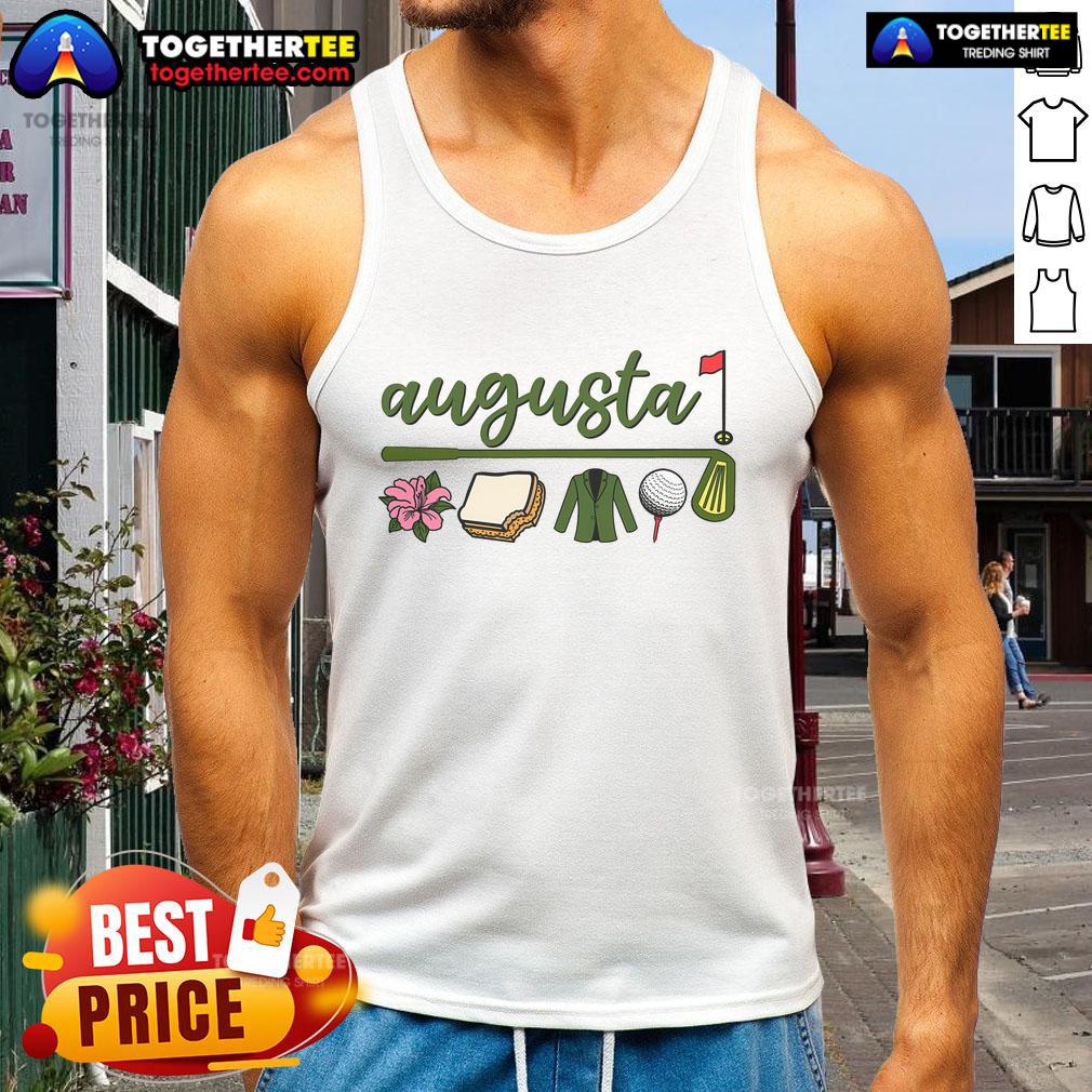Official Augusta Georgia Azalea Golf Pimento Cheese Jacket Tank Top showcasing vibrant design and comfortable fit.