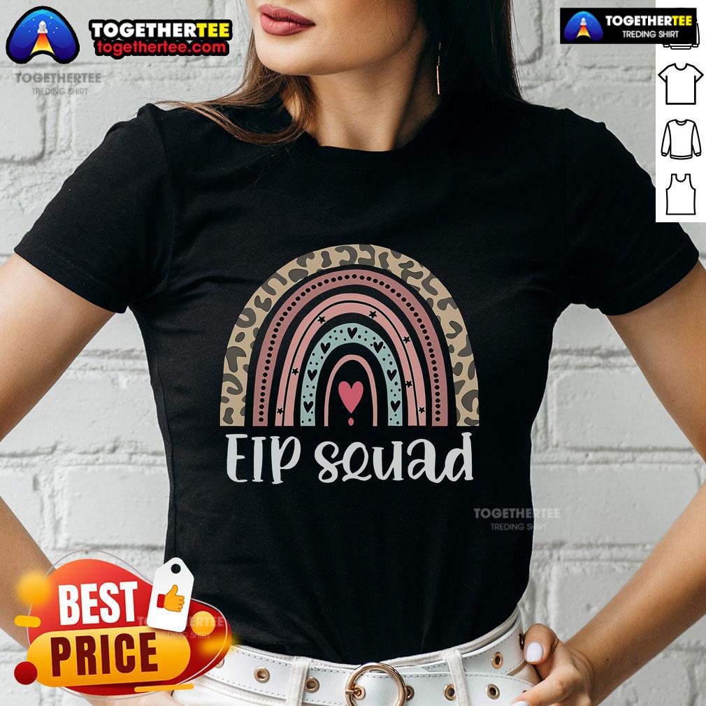 Official Boho Rainbow EIP Squad Ladies Tee for Early Intervention Program ECSE Team, featuring vibrant design and comfortable fit.
