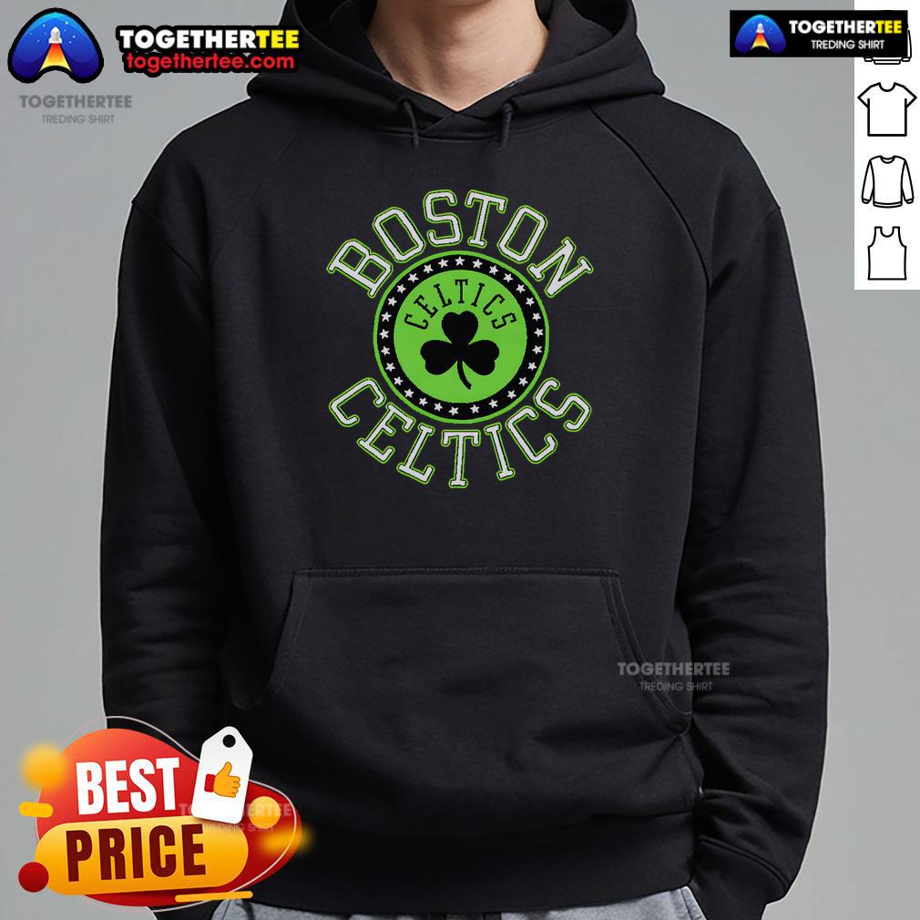 Official Boston Celtics Homage Hoodie featuring team logo and vibrant green design, perfect for fans and casual wear.