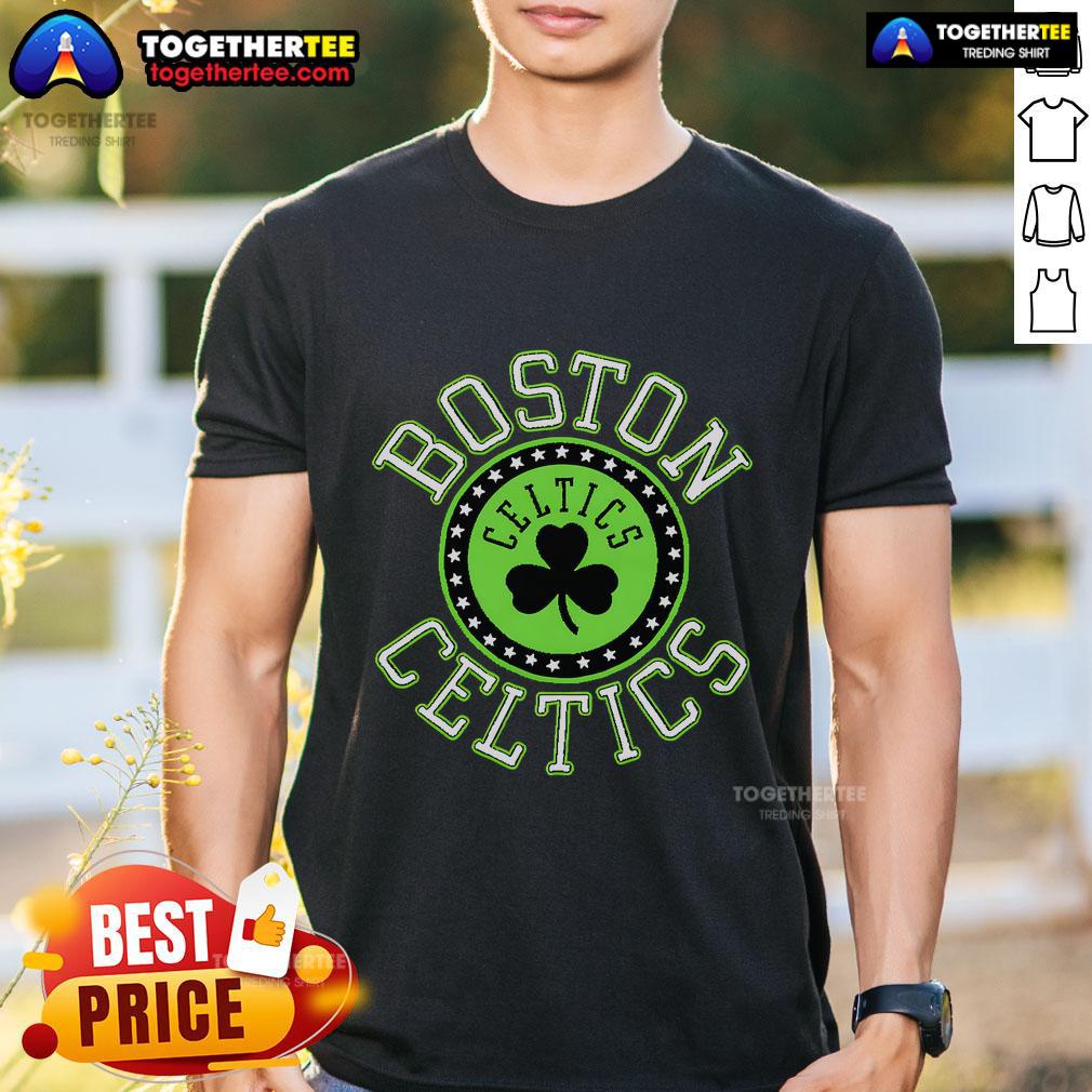 Official Boston Celtics Homage T-Shirt featuring the team's logo and vibrant green design, perfect for fans and collectors.