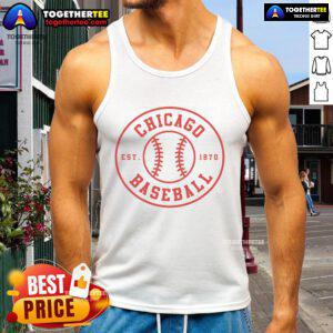 Official Chicago Baseball Seventh Inning Stretch Game Day Tank Top featuring team logo and vibrant design for fans.