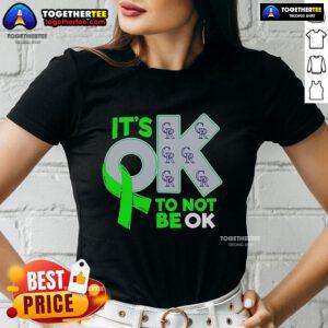 Official Colorado Rockies 'It's OK To Not Be OK' Ladies Tee showcasing team spirit and comfort for female fans.