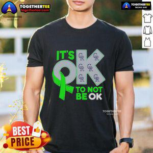 Alt Text: Official Colorado Rockies It's Ok To Not Be Ok T-Shirt featuring team colors and logo, promoting mental health awareness.