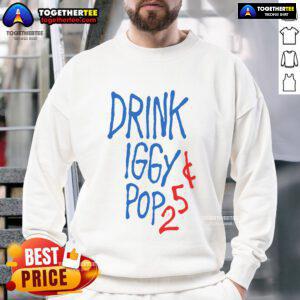 Official Iggy Pop 25 Sweatshirt featuring bold graphic design, perfect for fans of the iconic musician and style.