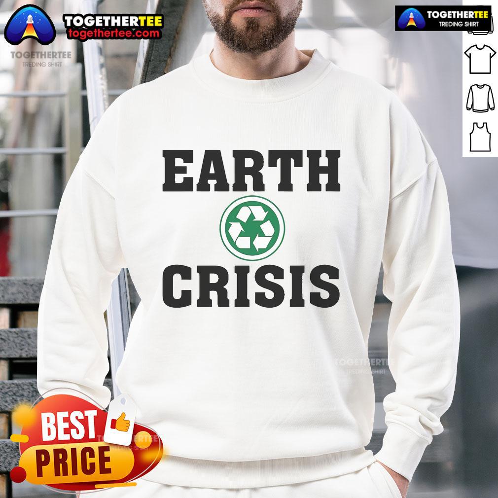 Official Earth Crisis Recycle Sweatshirt featuring a bold eco-friendly design for sustainable fashion enthusiasts.