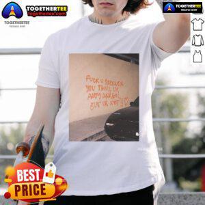 Alt Text: Official Fck U Skrillex You Think Ur Andy Warhol But Ur Not T-Shirt featuring bold graphic design and vibrant colors.