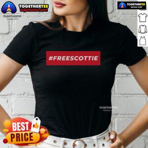 Official Free Scottie Ladies Tee featuring a stylish design, perfect for casual wear and showcasing your support.